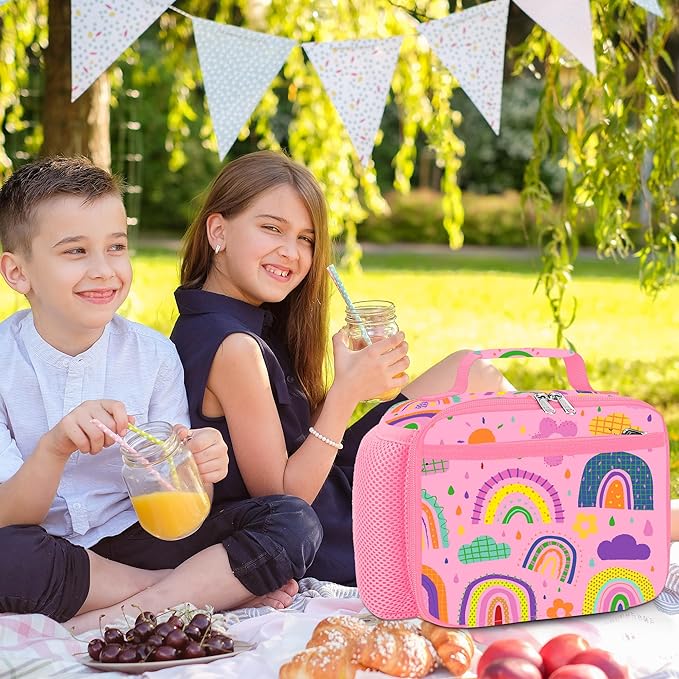 RLGPBON Kids Lunch Bag,Insulated Lunch Box for Girls Boys,Lunch Bag Toddler Teen,School Daycare Cute Travel bags