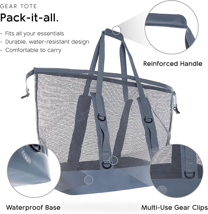 MISSION Boat Gear CASSI Heavy-Duty Outdoor Tote and Waterproof Marine-Grade Mesh Boat Bags