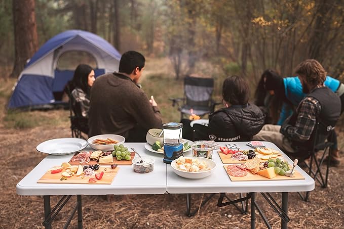 Stansport Folding Camp Table, White, 48 x 24 x 29-Inch