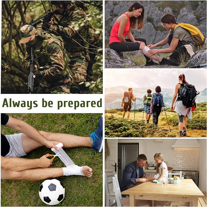 Survival Kits, 170 PCS First Aid Kit/Trauma Kit with Essential Survival Gear Emergency Medical Supplies for Hiking Camping Backpacking Outdoor Adventure, Gifts for Him Dad Men Christmas