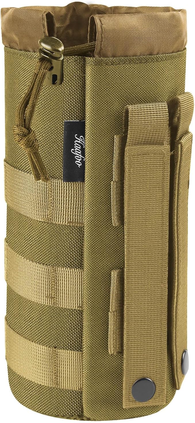 Molle Water Bottle Holder, Upgraded 1000D Nylon Tactical Molle Water Bottle Pouch, Sports Water Bottle Bag Bottom Mesh Lining Hydration Carrier for Camping, Climbing, Hiking and Travelling