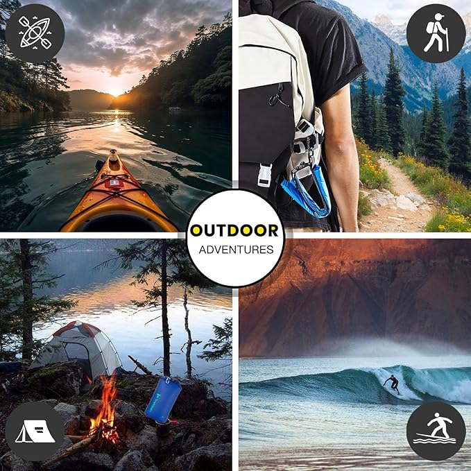 Dry Bag, Waterproof Floating and Lightweight Dry Bags, Roll Top Sack Keeps Gear Dry, for Kayaking, Rafting, Boating, Swimming, Camping, Hiking, Beach, Fishing outdoor