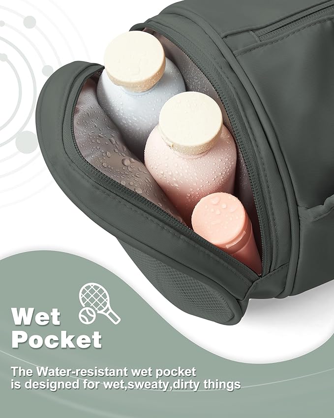 Small Gym Bag for Women,Waterproof Workout Bag Mini Duffle Bag Womens Spotrs Gym Bags Small Travel Duffel Bag with Wet Pocket Carry on Weekender Bags for Dance Swimming,Gym,Yoga,Fitness Dark Green