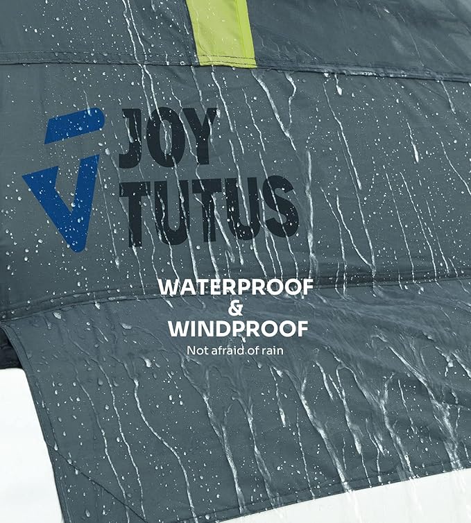 JOYTUTUS Pickup Truck Tent 6.5ft 2.0, Waterproof PU2000mm Double Layer for 2 Person, Portable Truck Bed Tent with Rainfly - Green