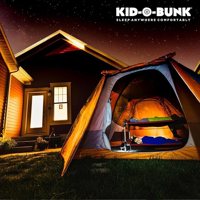 Disc-O-Bed Youth Double Cot Kid-O-Bunk, Modular for Bunk Beds, Dual Cots, or Bench with 2 Carry Bags for Portable Transport