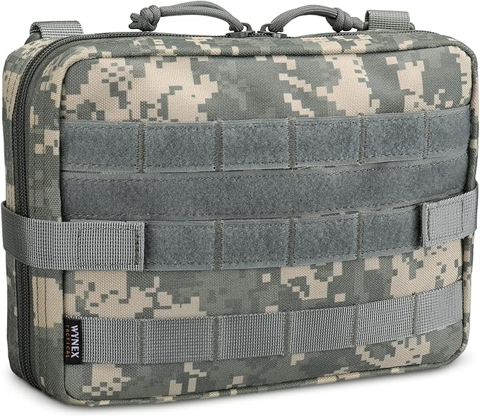 WYNEX Tactical Admin Molle Pouch, Medical EDC EMT Utility Bag Shell Design Attachment Pouches 1000D Nylon Hiking Belt Bags