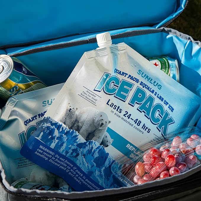 Cooler Ice Packs Reusable Ice Packs for Coolers Long Lasting Freezer Packs for Cooler Bag, Lunch Bags, Cooler Backpacks