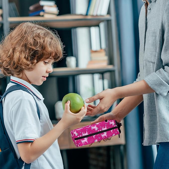 Cerbonny Small Cooler Bag Freezable Lunch Bag for Work School Travel,Small Lunch Bag,Small Insulated Bag For Kids/Adults,Freezer Lunch Bags,Mini Lunch Bag Fit For Yogurt,Suit for 3+(red unicorn)