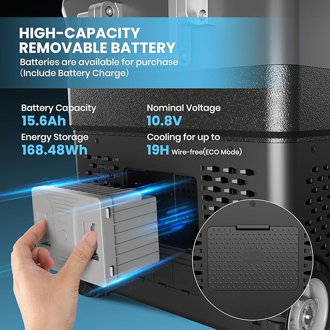 12 Volt Car Refrigerator with Ice Maker, 40QT Car Compressor Cooler with Wheels, APP Control Portable Refrigerator -4℉-68℉ with AC & DC Charger, Car Freezer for Travel, Home, Camping, Outdoor