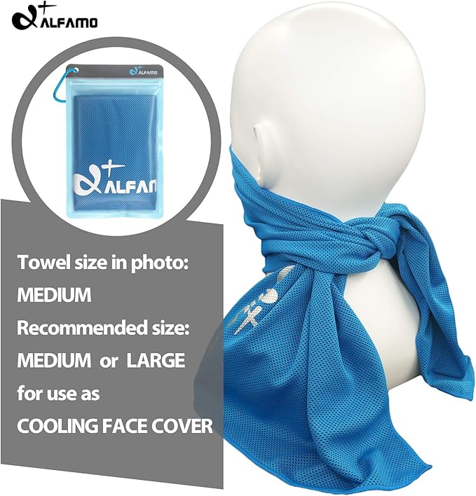 Cooling Towel for Sports, Workout, Fitness, Gym, Yoga, Pilates, Travel, Camping & More
