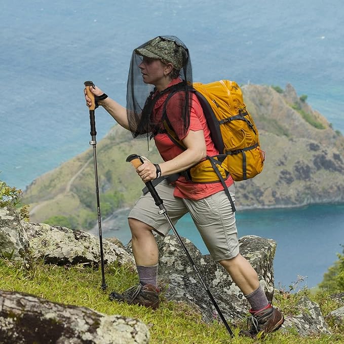 Mosquito Head Net Hat, Protects Face and Neck from Mosquito Bites for Camping, Fishing, Gardening, Apiculturist