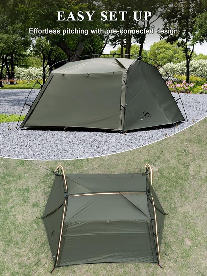 SML TOMOUNT 4 Person Tent for Camping Cabin Tent Easy Set Up Polyester PU3000mm 3 Season Outdoor Tent for Hiking Backpacking Motorcycle