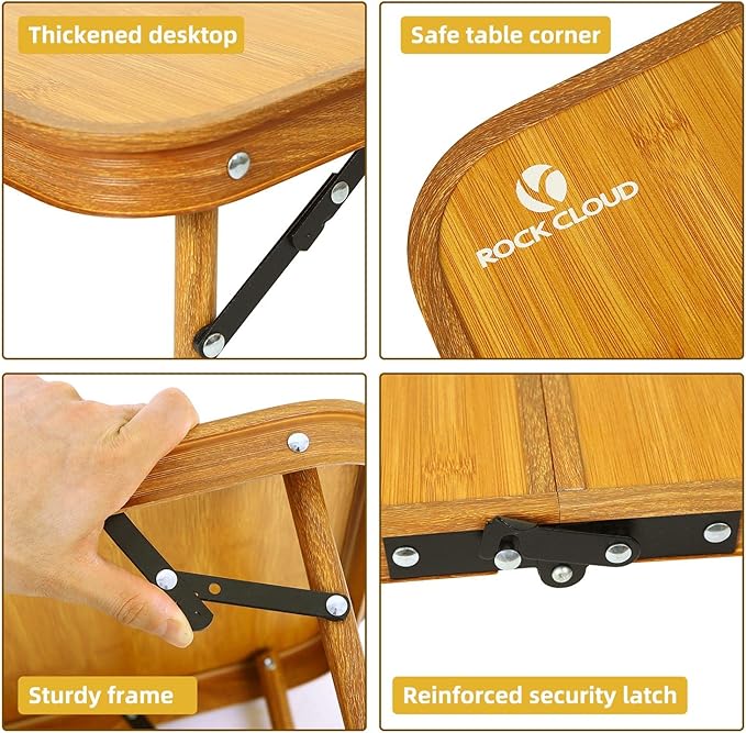 ROCK CLOUD Portable Camping Table Ultralight Camp Table Foldable 3-Folding Beach Table for Camping Hiking Garden Outdoor Picnic