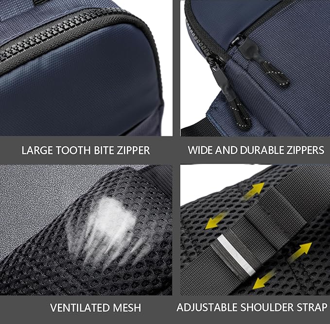 Mini Sling Bag for Men Women, Waterproof Utility Crossbody Backpack Chest Bag for Hiking Travel Sports Running