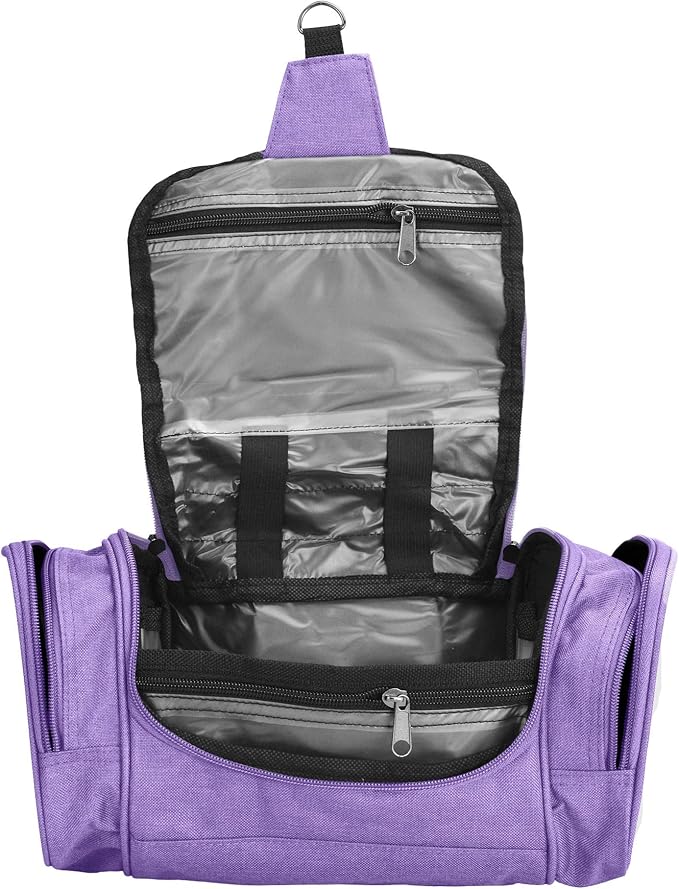 DALIX Travel Toiletry Kit Accessories Bag in Purple