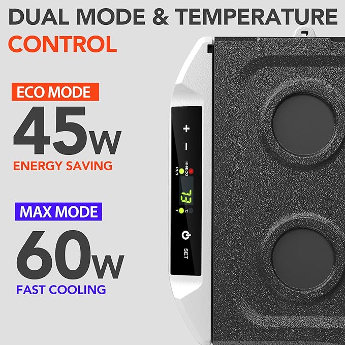 12 Volt Refrigerator, 32QT(30L) Compressor Electric Cooler, 12V fridge -4℉-68℉, Car Refrigerator 12/24V DC & 100-240V AC for Camping, Fishing, Travel, Home