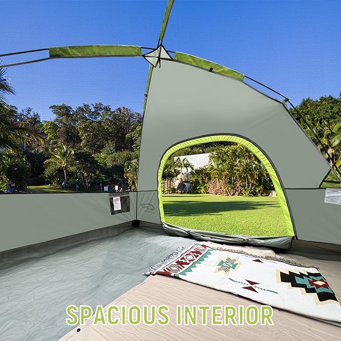 CAMPROS CP Tents for Camping 4/6 Person Tent Waterproof Windproof Double Layer Camping Tent, Easy Setup Dome Tent with Large Mesh Windows & Wider Door for Outdoor Camping & Hiking