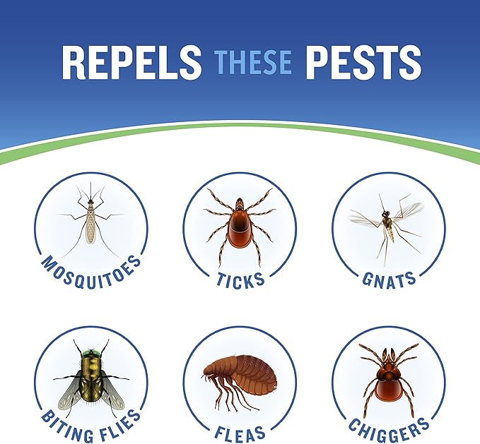 Cutter Skinsations Insect Repellent, Repels Mosquitos, Ticks, Gnats, Fleas, 7% DEET, 2 pack, 6 fl Ounce (Pump Spray)