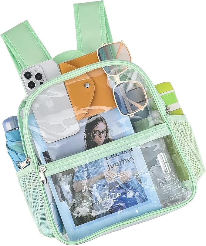 USPECLARE Clear Backpack for Stadium Approved 12×6×12, Water proof Clear Bag for Stadium Events and Concert Work Sport Event