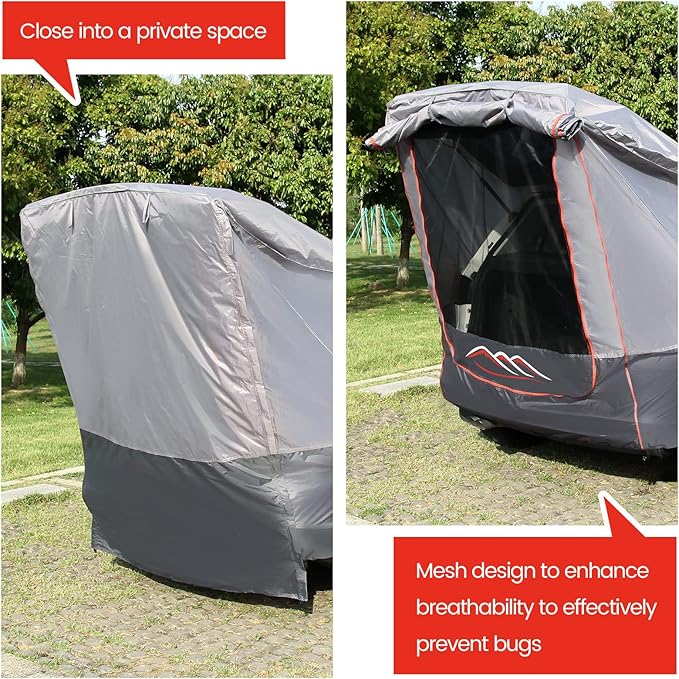 DLUCKY SUV Trunk Tents,SUV Waterproof 3500MM UPF 50+,car Camping Essentials,car Tent Rainproof, Sun Protection Sunshade, and Mesh Transparent Mosquito net