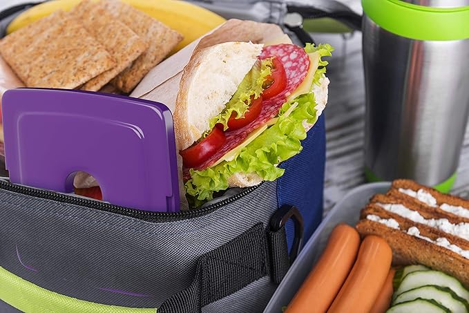 Healthy Packers Multi-Color Slim Long-Lasting Ice Packs for Lunch Box or Cooler Bag (5 pack)