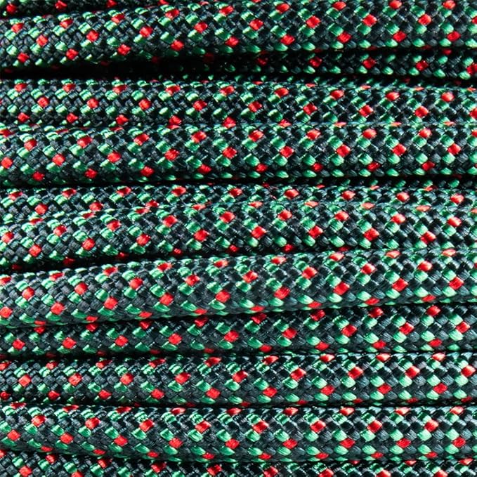 Paracord Planet Holiday Colors 550 Paracord – Great for DIY, Bracelets, and Lanyards – Mistletoe (1,000 Feet)
