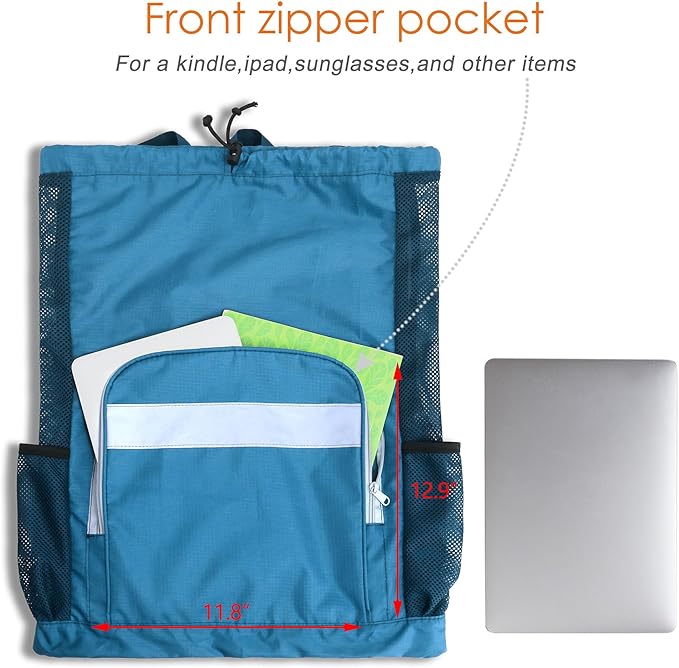 BeeGreen Drawstring Backpack for Men Women Athletic Gym Sports Workout Beach Swim …