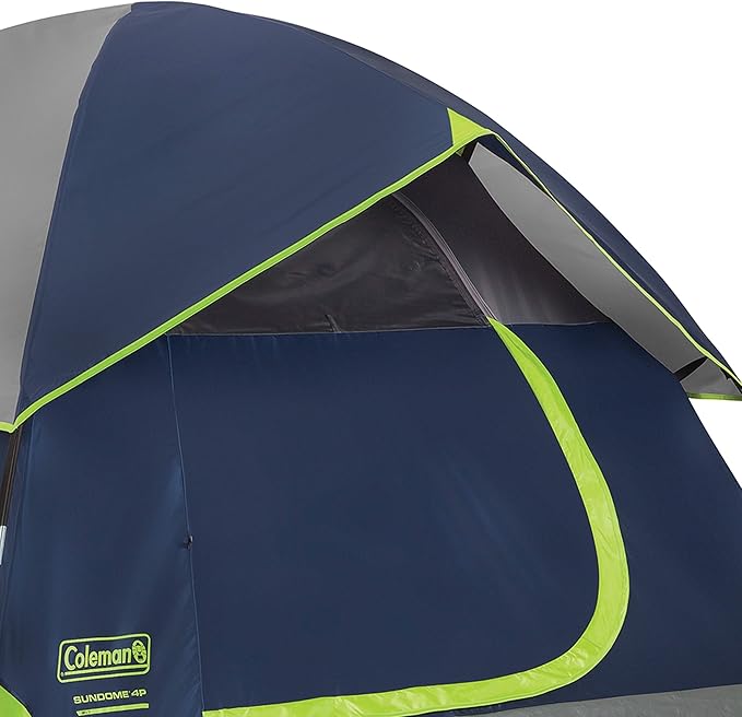 Coleman Sundome Camping Tent with Rainfly, 2/3/4/6 Person Tent Sets Up in 10 Mins, Weatherproof Shelter for Camping, Festivals, Backyard, Sleepovers, & More