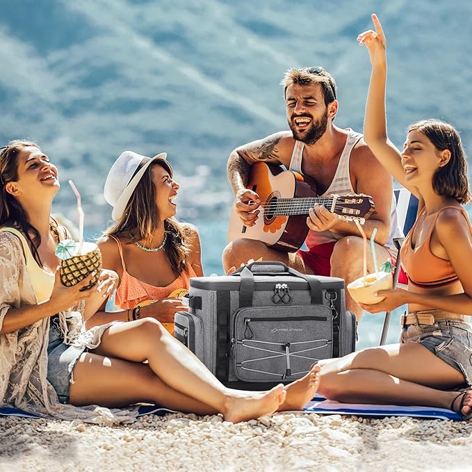Maelstrom Soft Sided Cooler Bag, 30/40 Can Collapsible Insulated Ice Chest, Large Leakproof Camping & Travel Cooler for Kayaking & Beach