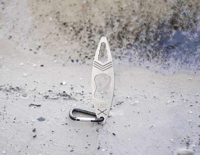 UST Tool-a-Long Multi-Tool Carabiners with Durable, Compact Stainless Steel Construction for Hiking, Kayaking, Camping, Travel and Outdoor Survival