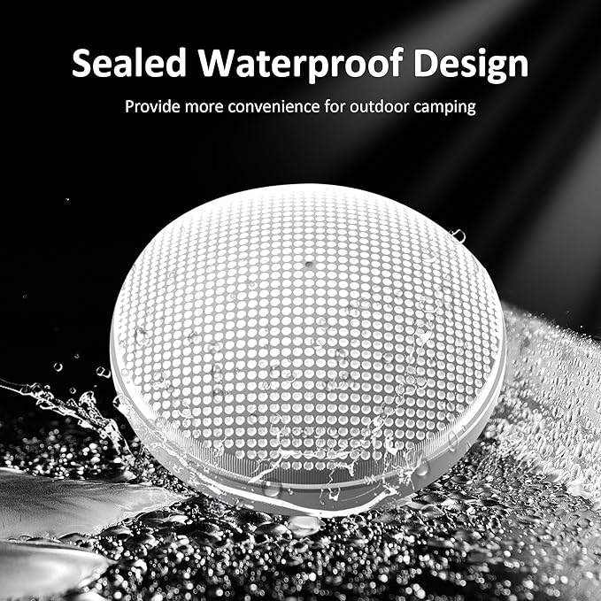 Tent Light Rechargeable 2400mAh Waterproof for Camping,Outdoor,Power Outage(2 Pack)