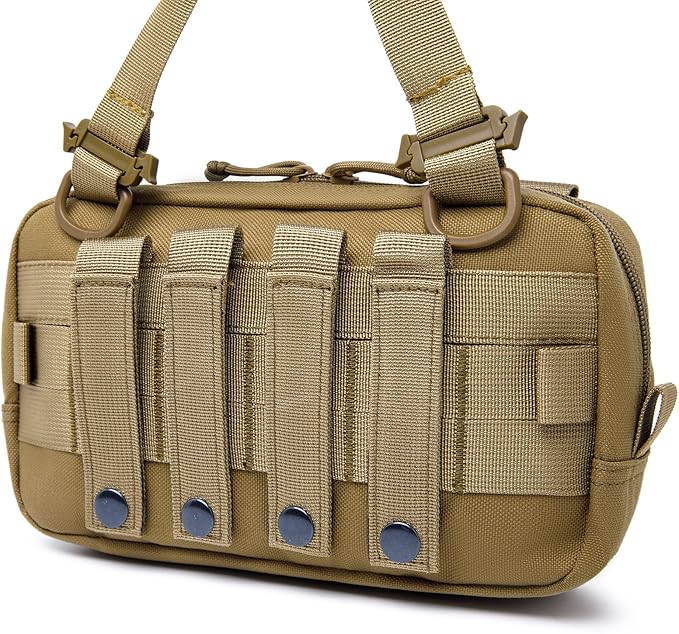 Molle Admin Pouch with Laser Cutting Loop,Car EDC EMT Molle Pouches, Large Capacity Tactical Pouch, EDC Pouch Organizer Include US Flag
