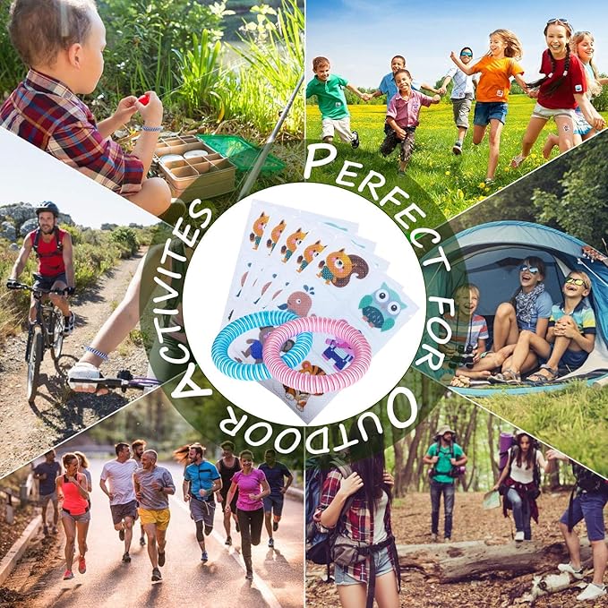 120 Pack Mosquito Patches Stickers for Adult Kids, Resealable Stickers with 2Pack Mosquito Bracelet, Mosquito Patches for Kids, Mosquito Patches Stickers for Outdoor Camping & Travel