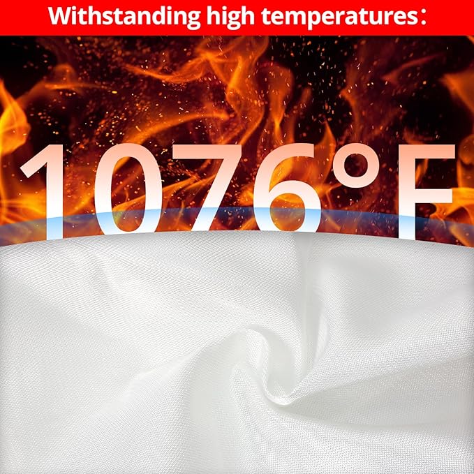 SecuCaptain Emergency Fire Blanket for Home - 60"x60" X-Large 4 Pack Flame Retardant Blankets with Fireproof Tabs for House Camping Kitchen Fire Protection Survival Safety