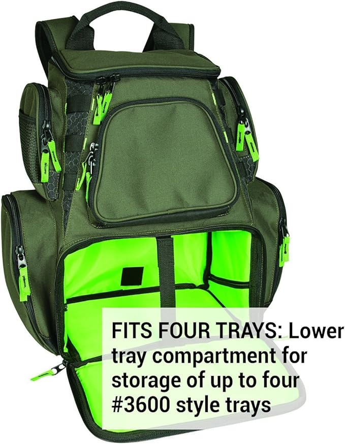Wild River CLC WN3606 Multi-Tackle, Mulit-Pocket, Large Backpack, Fishing Bag, Without Trays