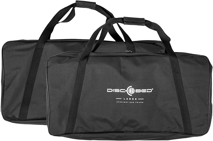 Disc-O-Bed Large Outdoor Convertible 2 Person Bench and Double Camping Cot Portable Bed Bunk System for Adults