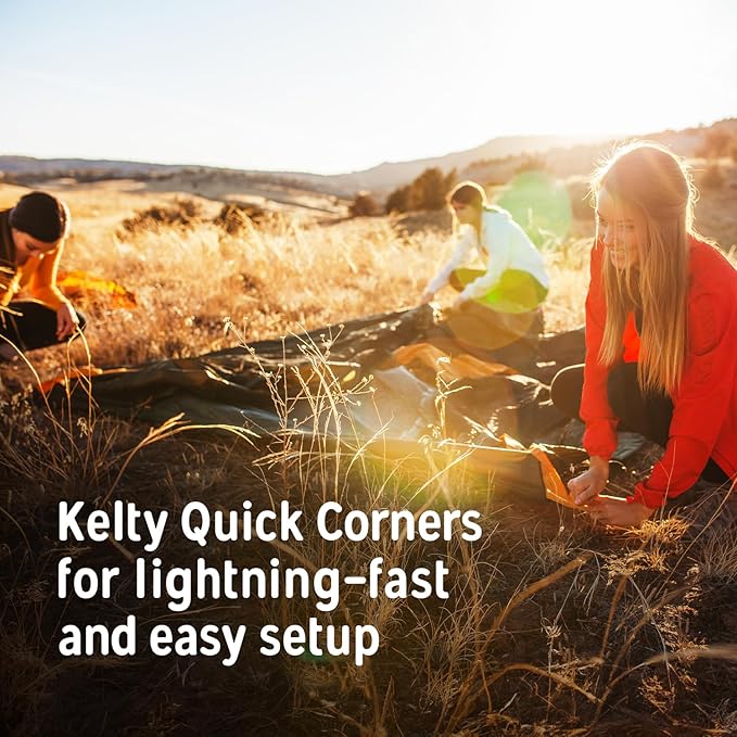 Kelty Grand Mesa 2P or 4P Backpacking Tent – 3 Season Camping, Thru Hiking Shelter, Aluminum Pole Frame, Single Door + Vestibule, 2024 Model