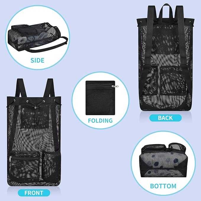 Mildbeer Large Drawstring Backpack for Men Women Athletic Gym Sports Workout Beach Swimming Commuting Travel