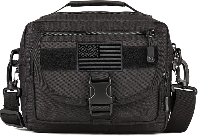 Protector Plus Tactical Messenger Bag Men Small Military MOLLE Crossbody Pack (Patch Included)