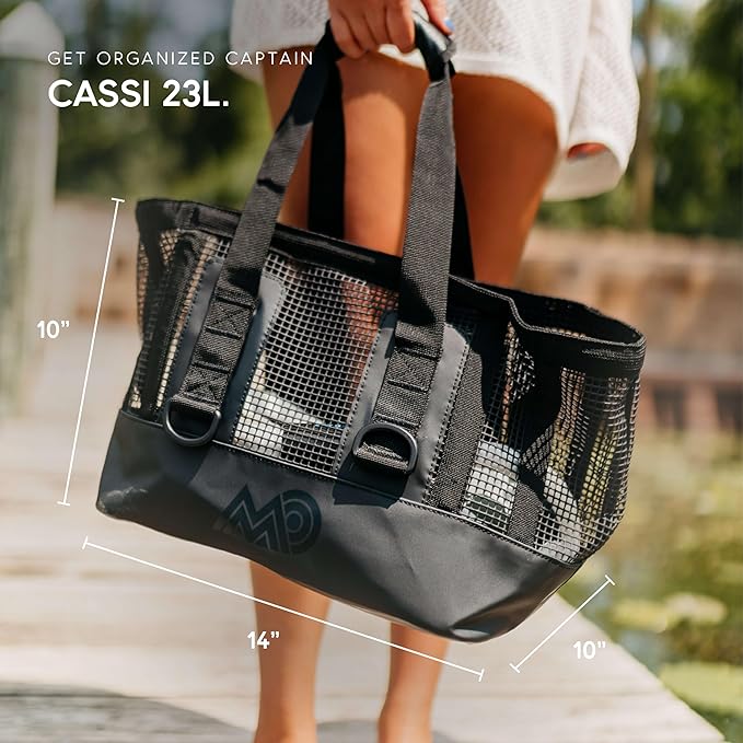 MISSION Boat Gear CASSI Heavy-Duty Outdoor Tote and Waterproof Marine-Grade Mesh Boat Bags