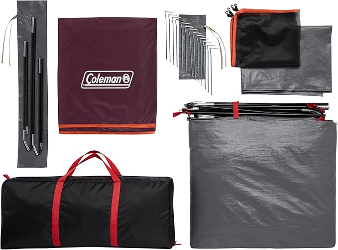 Coleman Skydome Tent with 5 Minute Setup, 2/4/6/8-Person Weatherproof Tent with Rainfly & Carry Bag, 20% More Headroom Than Traditional Canopies