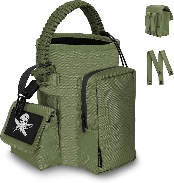 Water Bottle Holder Bag with Molle Strap - Water Bottle Carrier Pouch for Walking, Gym, Camping, Fishing, Hunting 32oz, 64oz, 128oz One Gallon Tactical Carrier Holder