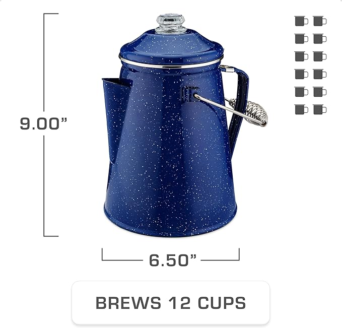 Enamel Percolator Mug Set by COLETTI