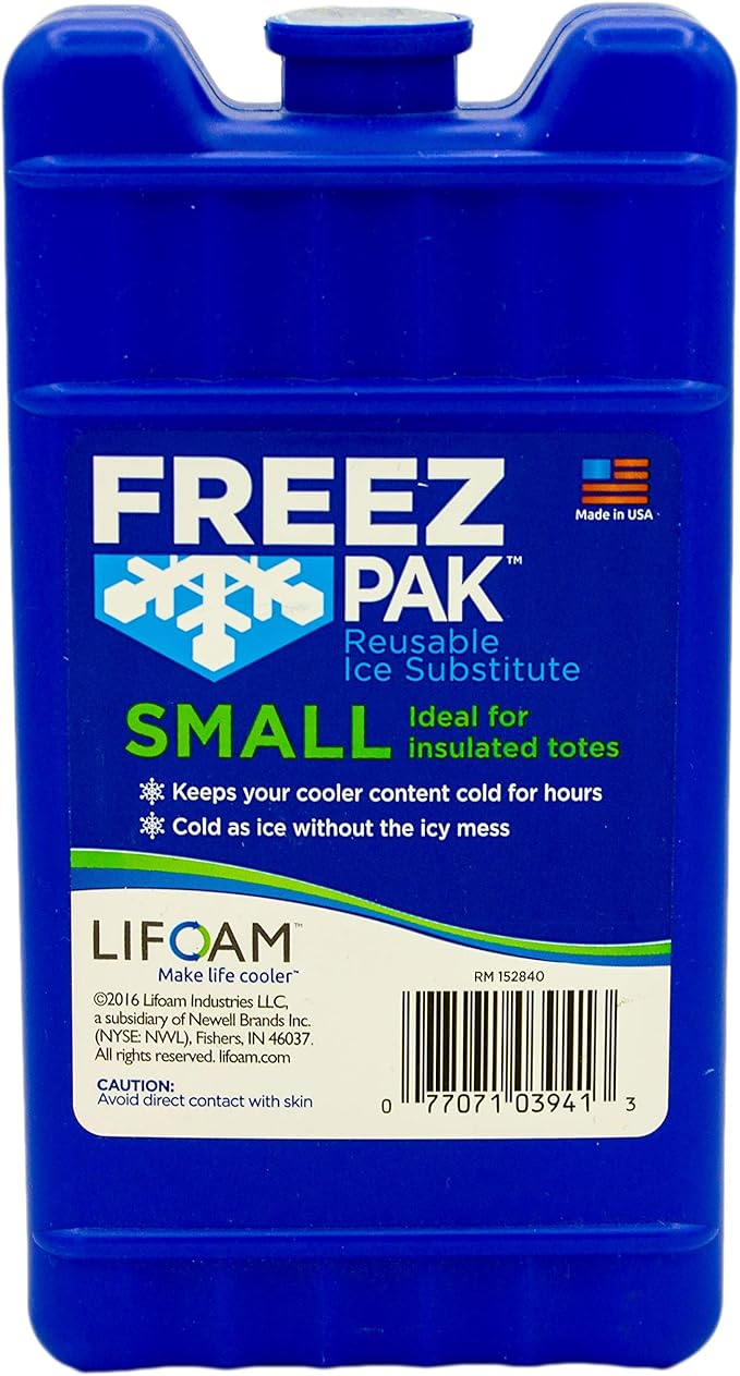 Freez Pak Reusable Ice Pack (2 Pack) Ice Packs for Lunch Bags and Coolers