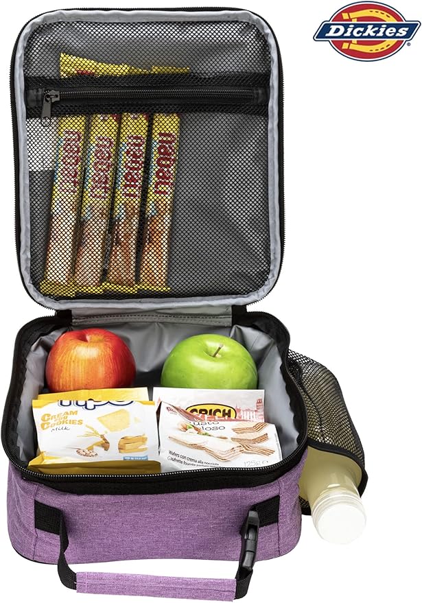 Dickies Basic Insulated Lunch Bag for Work, Thermal Reusable Office Lunch Box for Men, Women (Purple)