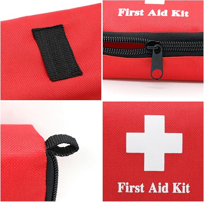 Faylapa 12Pcs Mini Empty First Aid Bag, 5.5x3.5x1.5 inches Travel Pouch Bag for Travel, Car, Home, Office, Camping, Outdoor (Bag Only)