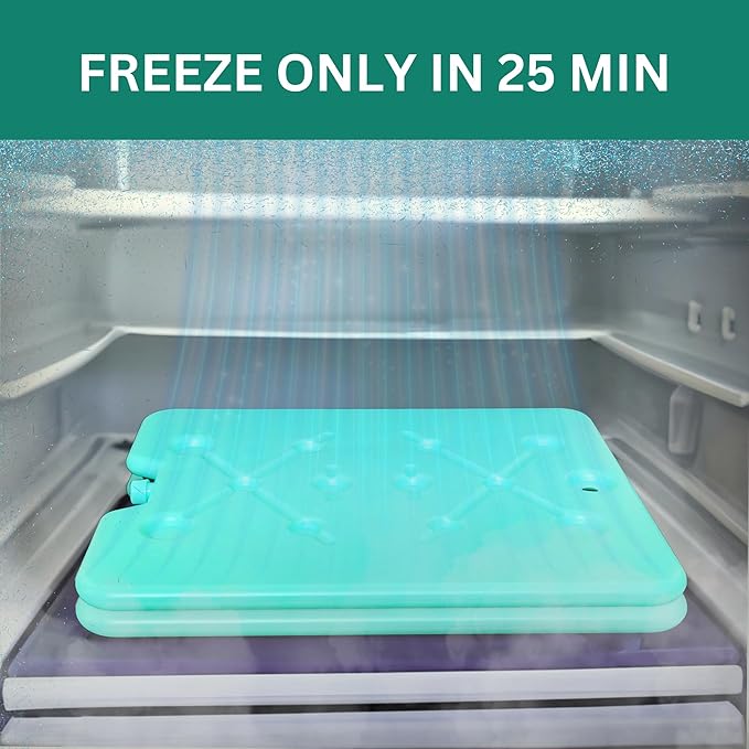GURIN Reusable Ice Packs for Lunch Box/Coolers, Bag, or Backpack Coolers - Cold Up to 8-12 Hours Long Lasting for Camping Picnic, Outdoor Activities, Food Delivery