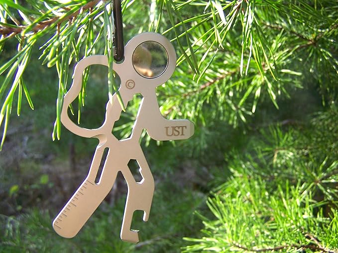 UST Tool-a-Long Multi-Tool Carabiners with Durable, Compact Stainless Steel Construction for Hiking, Kayaking, Camping, Travel and Outdoor Survival