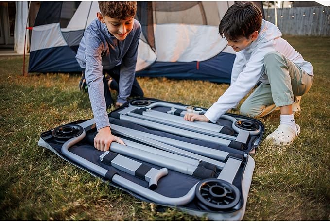 Disc-O-Bed Youth Double Cot Kid-O-Bunk, Modular for Bunk Beds, Dual Cots, or Bench with 2 Carry Bags for Portable Transport