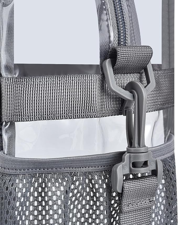 USPECLARE Clear Tote Stadium Approved, Security Travel & Gym Clear Bag for Work Sports Games Concerts
